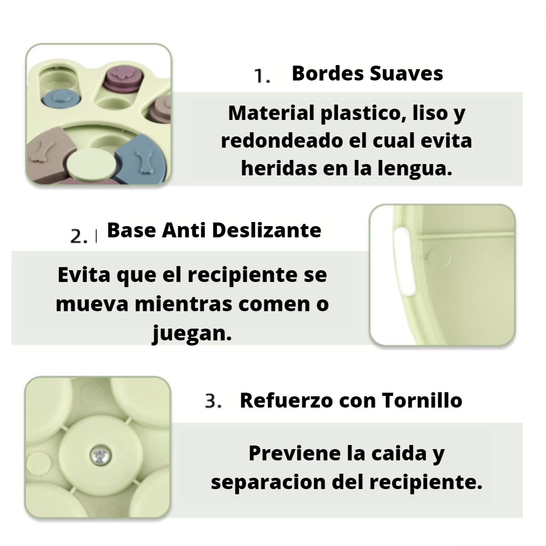 Tazón Interactivo Antireflujo para Mascotas