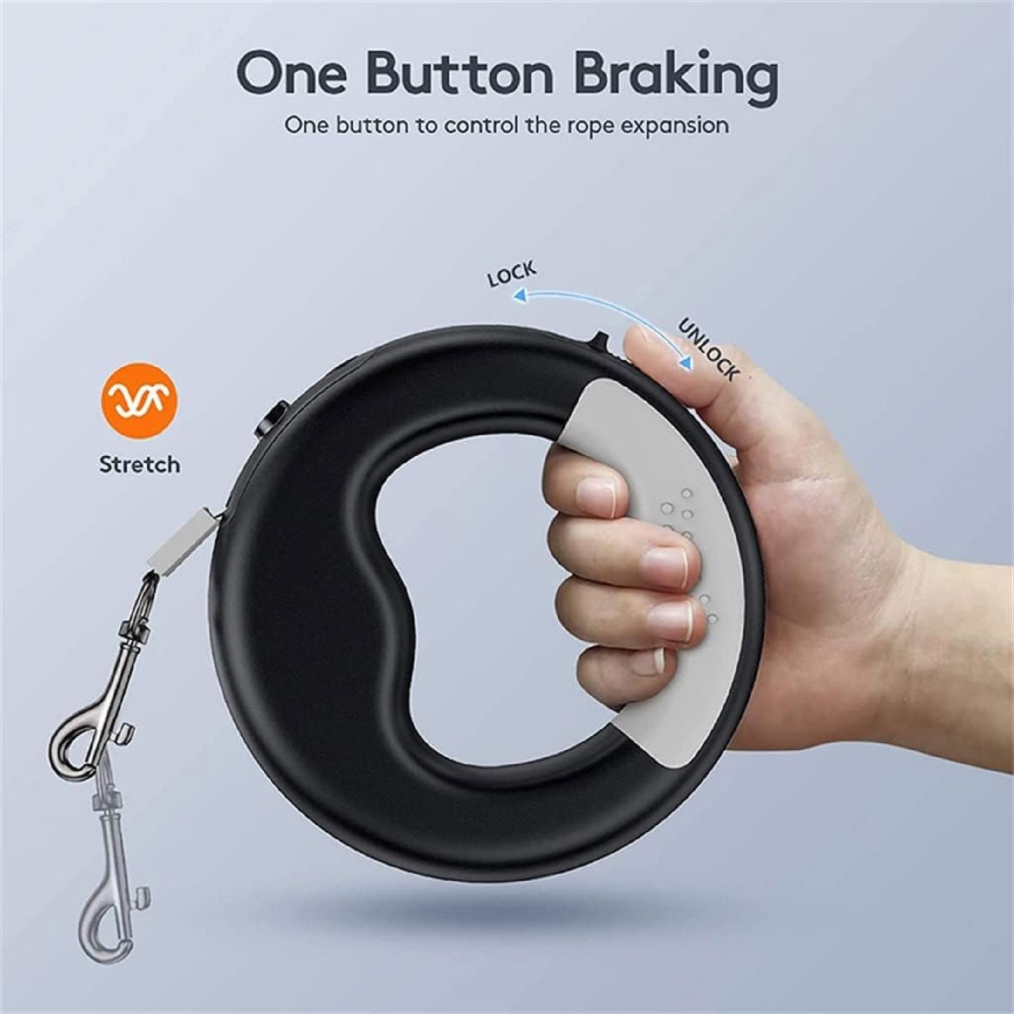 Correa Retráctil para Perros con LED