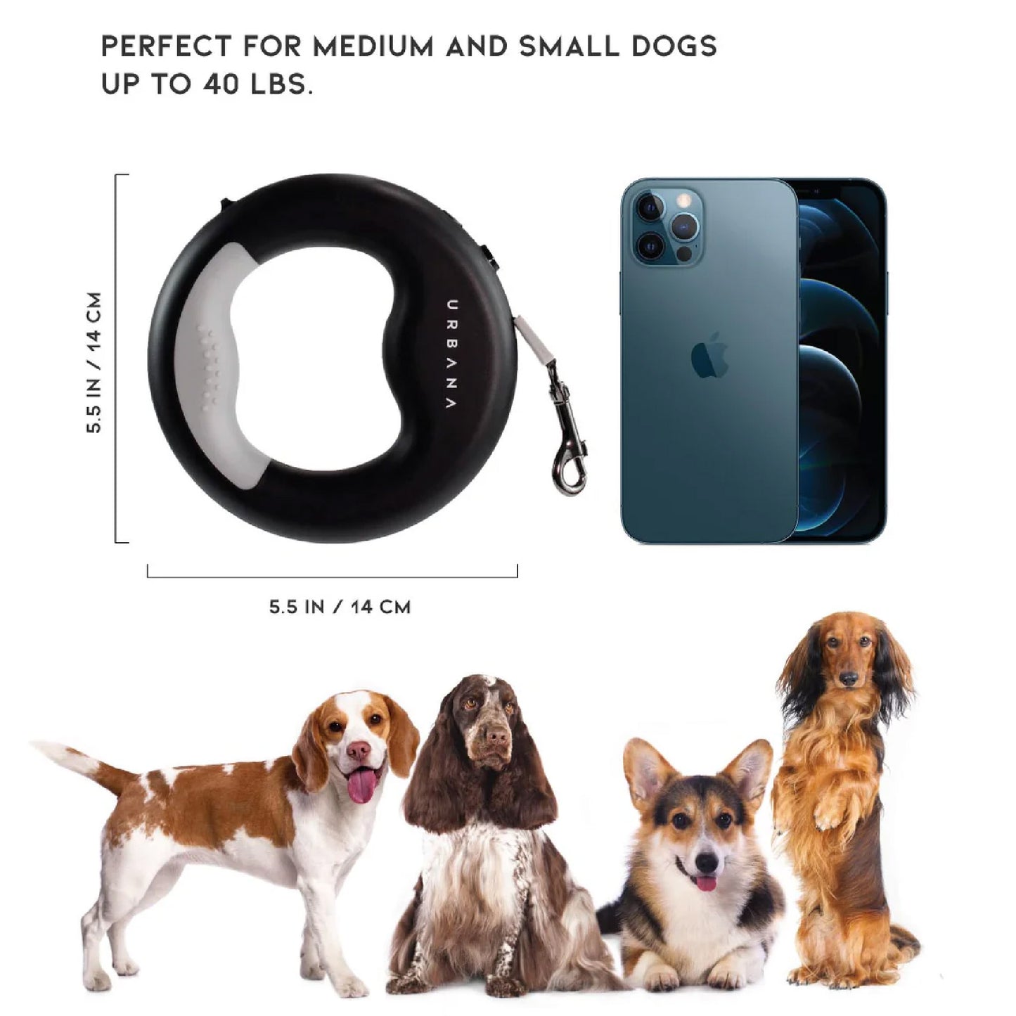 Correa Retráctil para Perros con LED