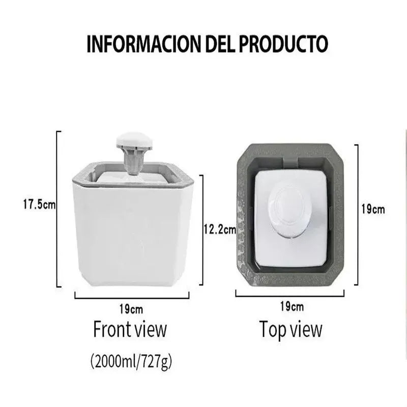 Fuente de Agua con Filtro para Mascotas
