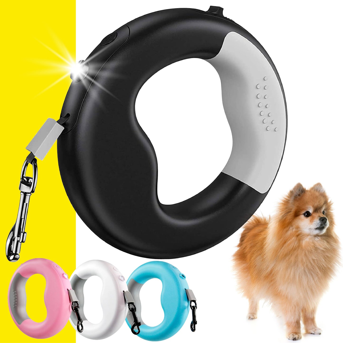 Correa Retráctil para Perros con LED